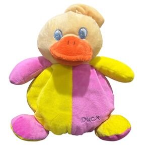 Yellow Duckies Duck Rattle Plush Stuffed Animal Baby Toddler Infant Lovie Lovey